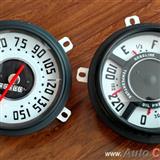 1947-53 chevrolet pickup speedometer set & gauges european type white