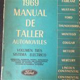 manual de taller  para automoviles ford 1969 falcon, mustang,fairlane, thunderbird,cougar,mercury,