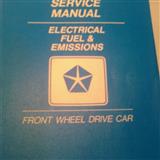 manual de manto y servicio del sistema eléctrico, emisiones y combustible de chrysler modelos 1988                                                                                                      