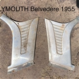exterior side trim medallion plymouth belvedere 1955