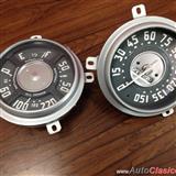 1947-53 chevrolet pickup speedometer set & meters gray face