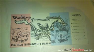 Manual De Propietario De Mustang 1965 Nuevo