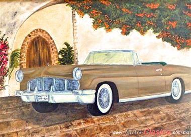 Pintura Al Óleo Continental MK II 1956-57 Convertible 50 X 70 Cm