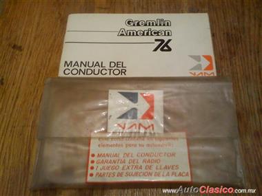 Manual Original De Rambler American 76