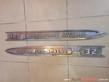 Emblemas laterales d cofre usados chevrolet pick 1959