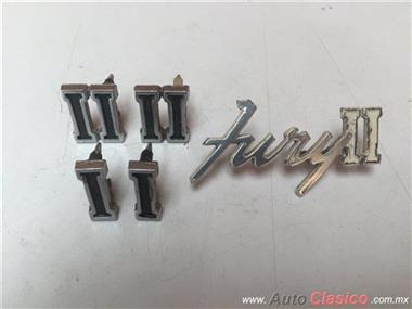 PLYMOUTH FURY II 1965 TO 1967 ORIGINAL LETTER AND NUMBERS