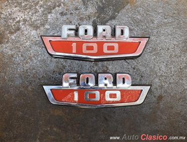 EMBLEMAS LATERALES DE COFRE FORD PICKUP 1962 1963 1964