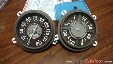 1947-53 chevrolet pickup juego de velocimetro y medidores caratula cafe en kilometros