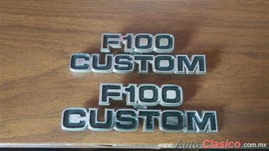 Emblemas Laterales Ford F100 Custom Del 73-79