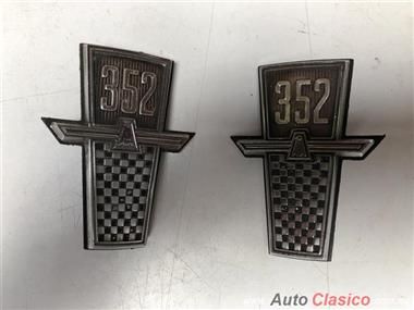 FORD GALAXIE 500 1960 TO 1965 ORIGINAL ENGINE EMBLEMS (5)