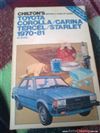 Manual De Servicio Y Mantenimiento De Toyota Corolla, Carina Tercel, Starlet 1970-1981.