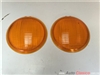 CHEVROLET, DODGE, FORD 1940 TO 1980 ORIGINAL AMBER HEADLIGHT GLASS