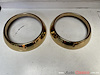 FORD FAIRLANE 500 1957 ORIGINAL GOLD HEADLIGHT BEZELS