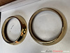 FORD FAIRLANE 500 1957 ORIGINAL GOLD HEADLIGHT BEZELS