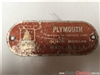 PLYMOUTH 1946 A 1955 PLACA ORIGINAL DE PUERTA