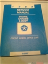 Manual De Manto. Y Servicio Del Motor,Chasis Y Carrocería,De Modelos 1988 De Chrysler