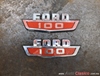 EMBLEMAS LATERALES DE COFRE FORD PICKUP 1962 1963 1964