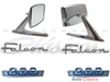 Emblem and mirror set for Ford Falcon 68 - 70