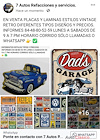 VENTA DE PLACAS, LETREROS Y LAMINAS DE METAL ESTILOS (VINTAGE RETRO) DIFERENTES DISEÑOS Y PRECIO.