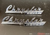 EMBLEMAS LATERALES DE COFRE CHRYSLER WINDSOR SARATOGA ROYAL  1946 1947 1948