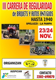 III Carrera de Regularidad de Baquets y Autos Antiguos Speluzzi - La Pampa
