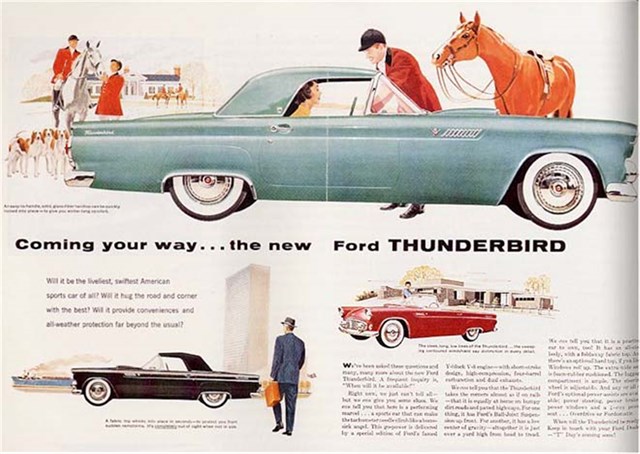 Ford Thunderbird 1955 #1 publicidad impresa