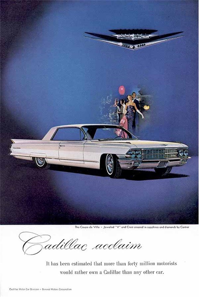 Cadillac de Ville 1962 #609 publicidad impresa