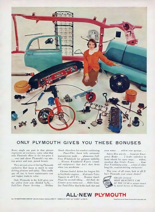 Plymouth Varios 1955 #1224 publicidad impresa