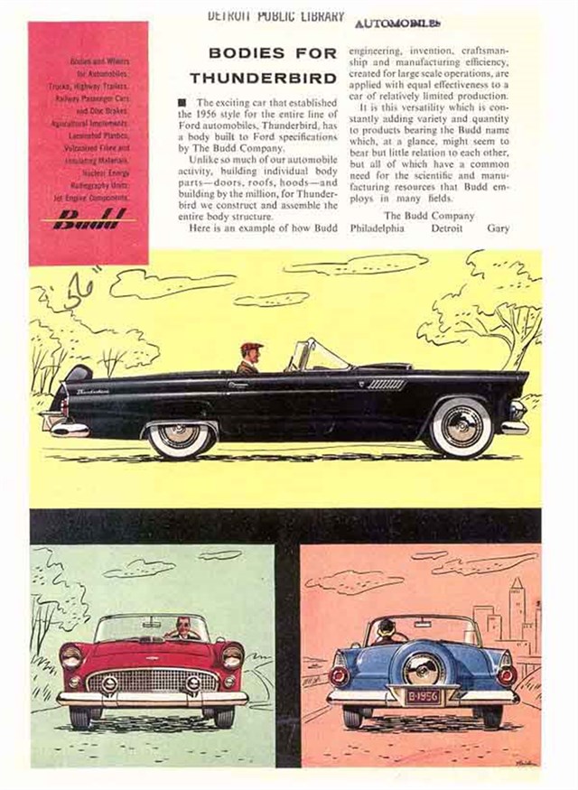 Ford Thunderbird 1956 #24 publicidad impresa