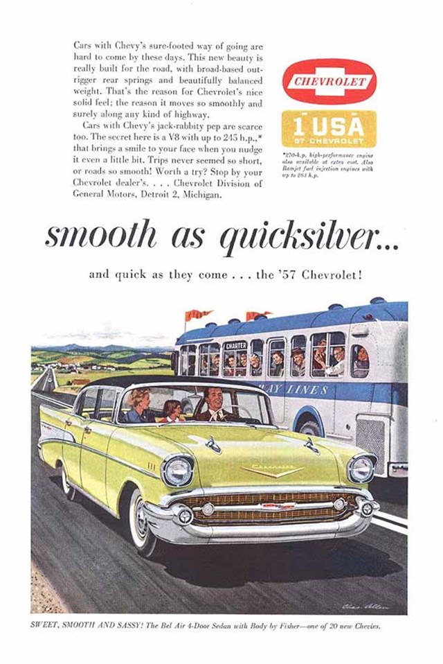 Chevrolet Bel Air 1957 #910 publicidad impresa