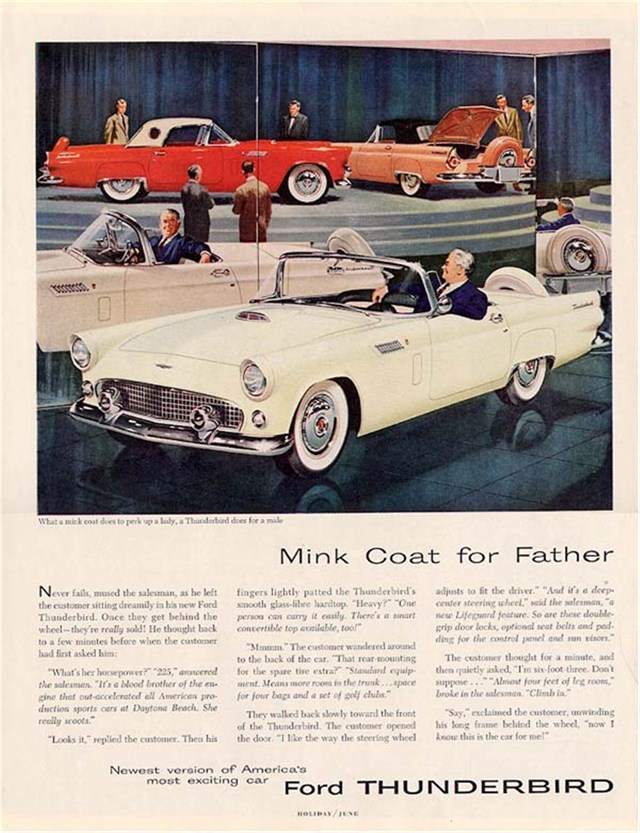Ford Thunderbird 1956 #25 publicidad impresa