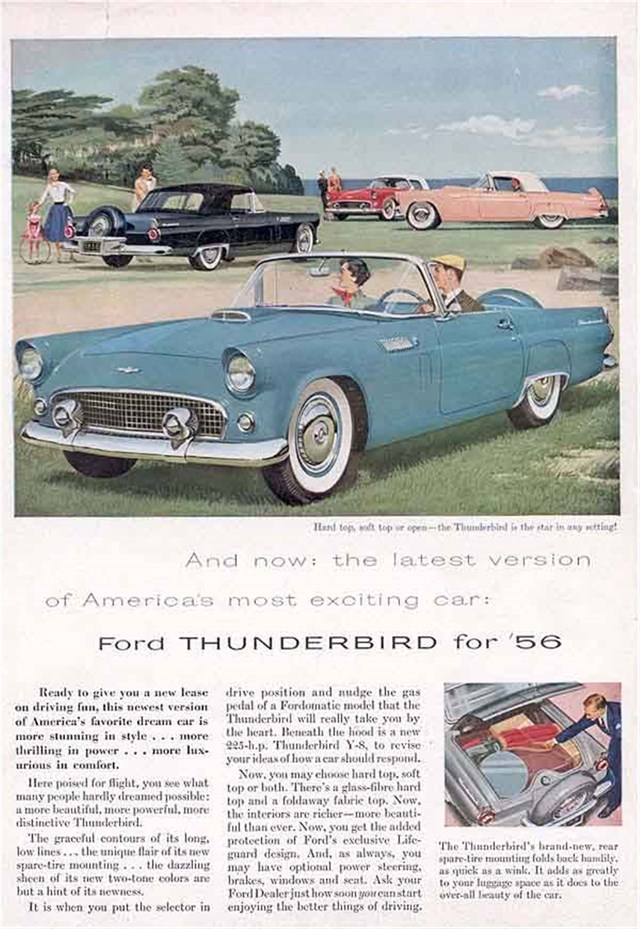 Ford Thunderbird 1956 #26 publicidad impresa
