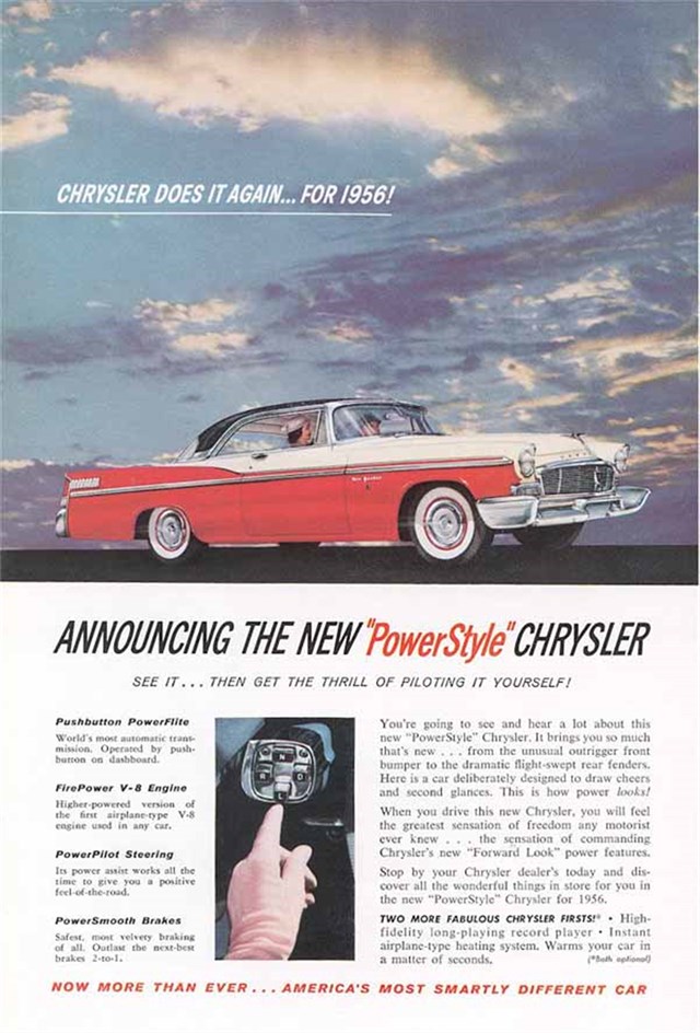 Chrysler New Yorker 1956 #400 publicidad impresa