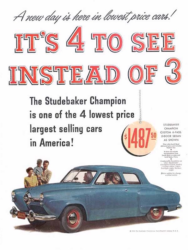 Studebaker Custom 1950 #301 publicidad impresa