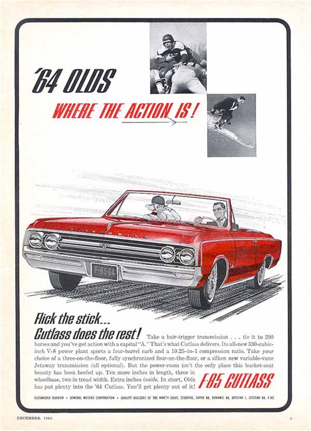 Oldsmobile Cutlass 1964 #713 publicidad impresa