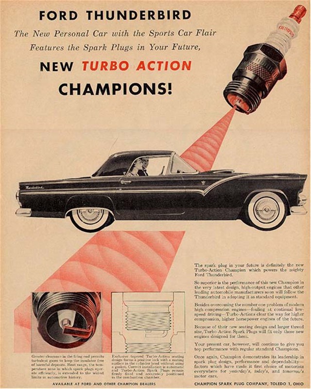 Ford Thunderbird 1955 #6 publicidad impresa