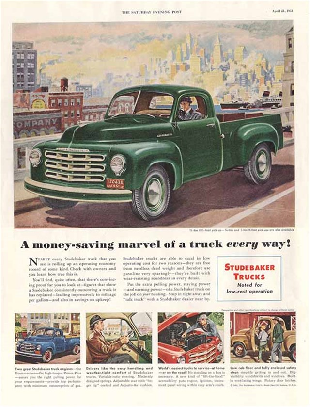 Studebaker Pickup 1951 #302 publicidad impresa