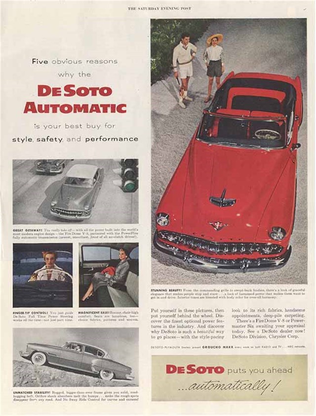 DeSoto Automatic 1954 #403 publicidad impresa