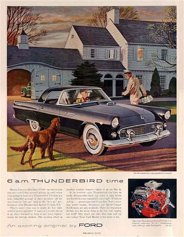 Ford Thunderbird 1955 #8 publicidad impresa