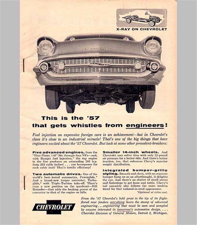 Chevrolet Varios 1957 #916 publicidad impresa