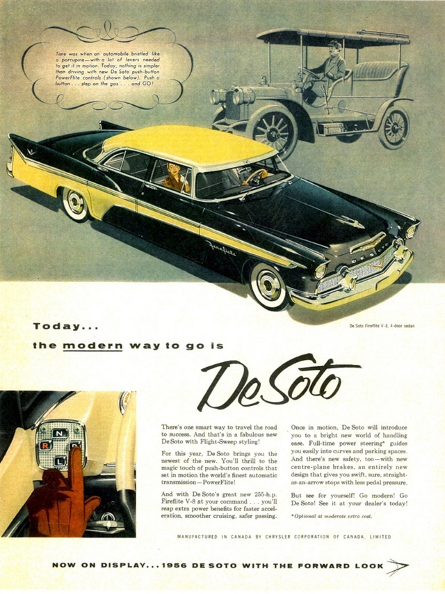 Advertising of DeSoto Fireflite 1956 #1177