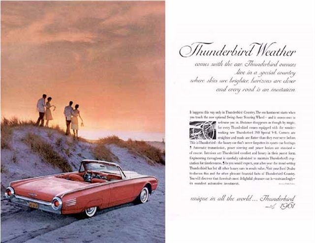 Ford Thunderbird 1961 #305 publicidad impresa