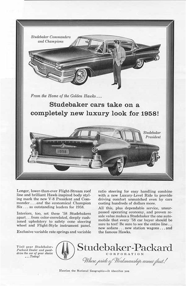 Studebaker President 1958 #535 publicidad impresa