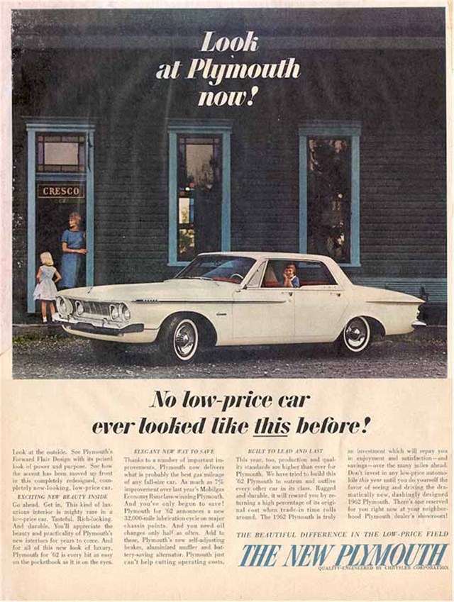 Plymouth Fury 1962 #717 publicidad impresa