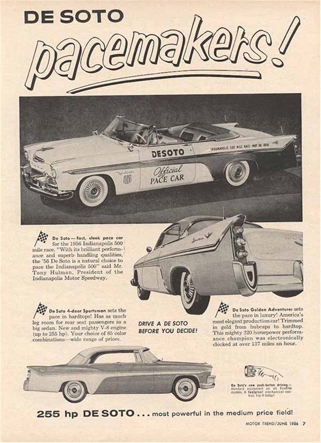 DeSoto Sportsman 1956 #406 publicidad impresa
