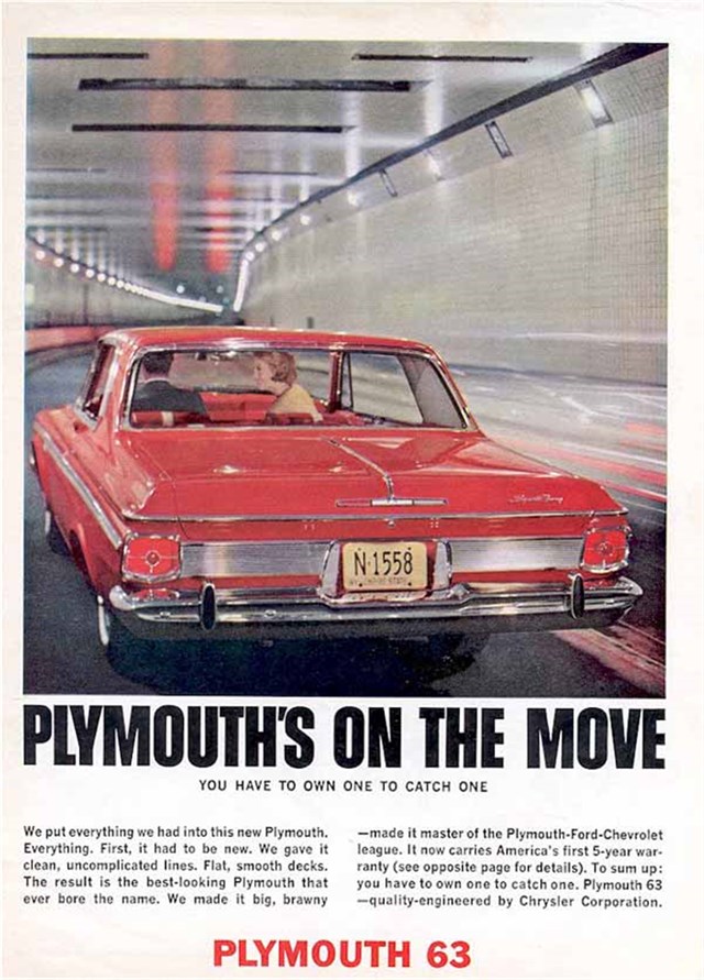 Plymouth Fury 1963 #718 publicidad impresa