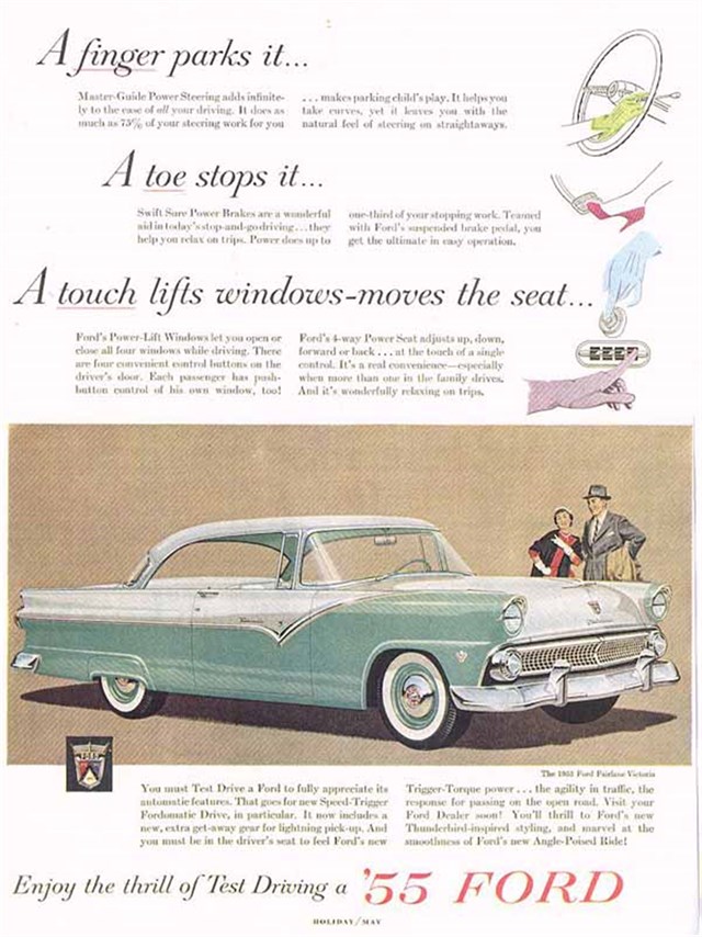 Ford Fairlane Victoria 1955 #208 publicidad impresa
