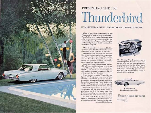 Ford Thunderbird 1961 #307 publicidad impresa