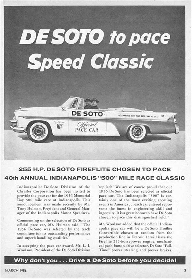 DeSoto Sportsman 1956 #407 publicidad impresa
