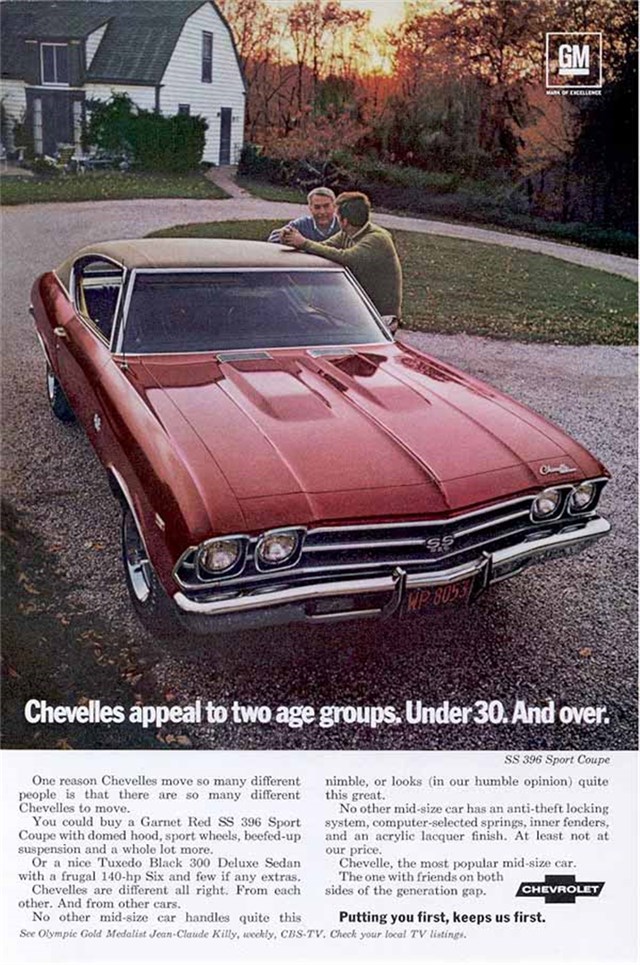 Chevrolet SS 396 Sport Coupe 1969 #819 publicidad impresa